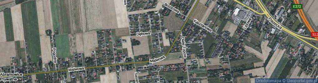 Zdjęcie satelitarne Platanowa ul.