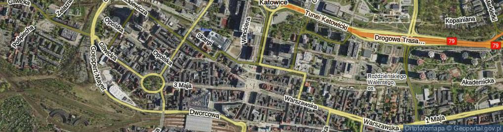 Zdjęcie satelitarne Plac Obrońców Katowic pl.