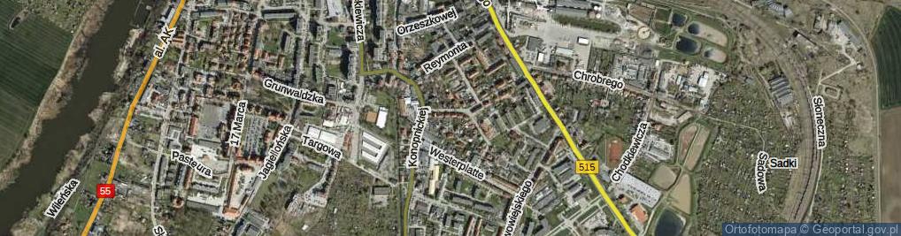 Zdjęcie satelitarne Plac Wyspiańskiego Stanisława pl.