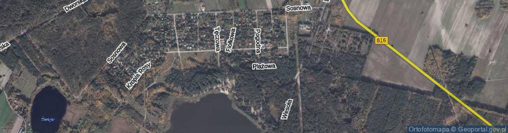 Zdjęcie satelitarne Plażowa ul.