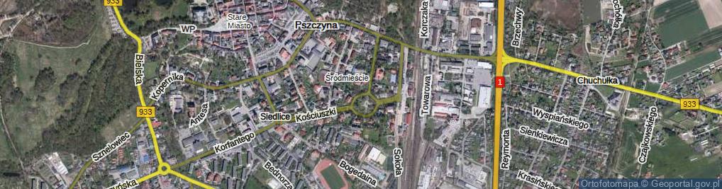 Zdjęcie satelitarne Plac Zwycięstwa i Wolności pl.