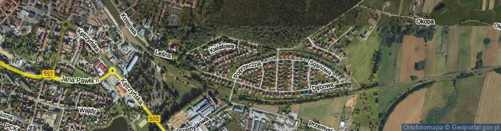 Zdjęcie satelitarne Poprzeczna ul.