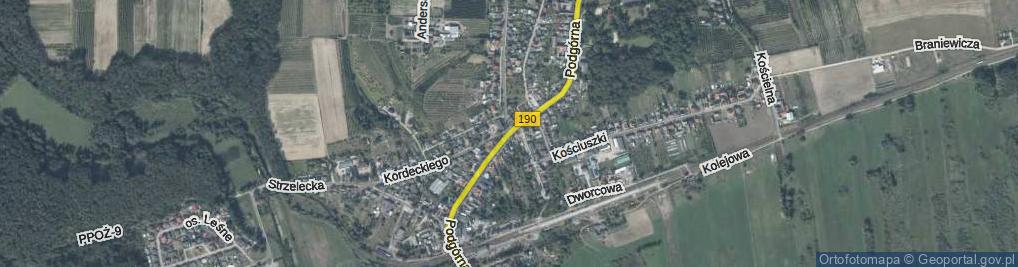 Zdjęcie satelitarne Podgórna ul.