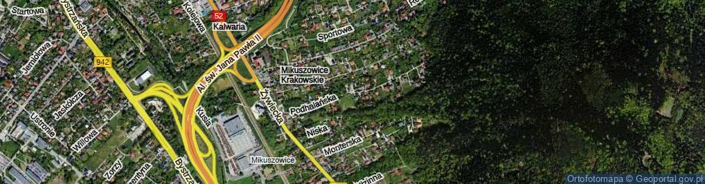 Zdjęcie satelitarne Podhalańska ul.