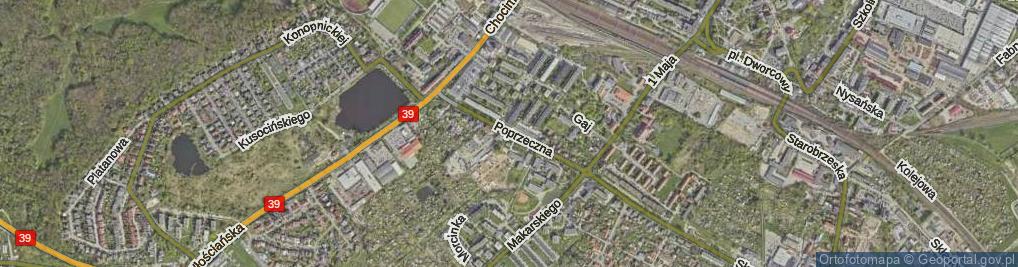 Zdjęcie satelitarne Poprzeczna ul.