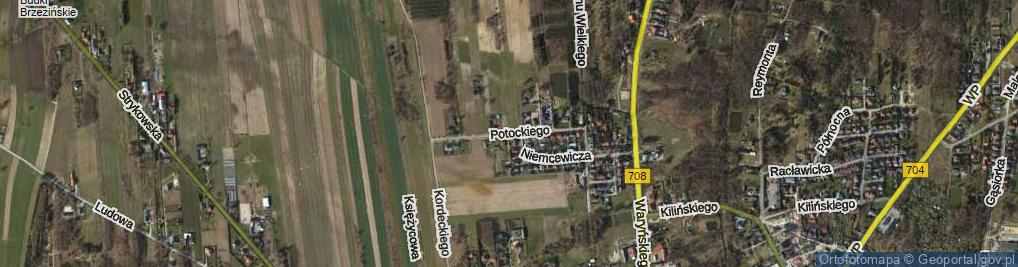 Zdjęcie satelitarne Potockiego Ignacego ul.