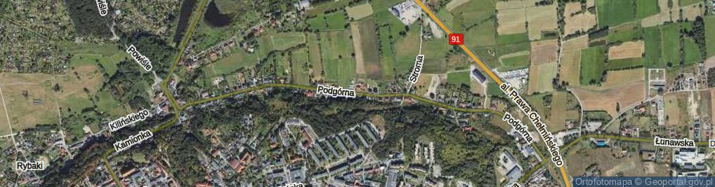 Zdjęcie satelitarne Podgórna ul.