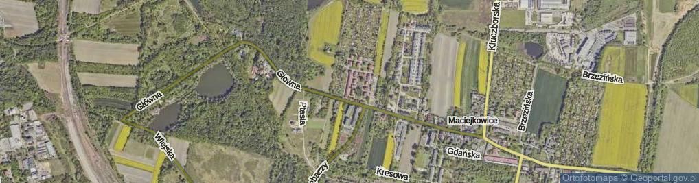 Zdjęcie satelitarne Poprzeczna ul.