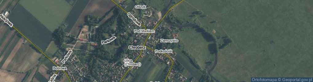 Zdjęcie satelitarne Podzamcze ul.