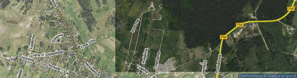 Zdjęcie satelitarne Podgórna ul.