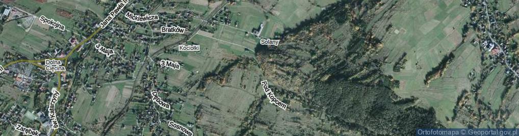 Zdjęcie satelitarne Pod Kopcem ul.