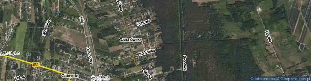 Zdjęcie satelitarne Pod Gwiazdami ul.