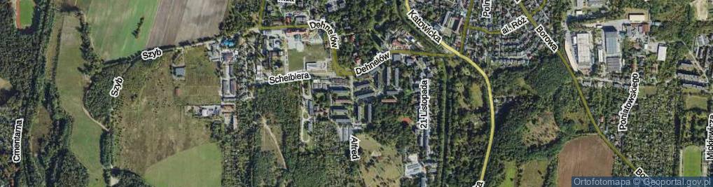 Zdjęcie satelitarne Powstańców Śląskich ul.