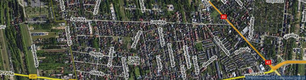 Zdjęcie satelitarne Pomorska ul.