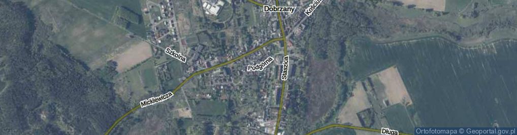 Zdjęcie satelitarne Podgórna ul.
