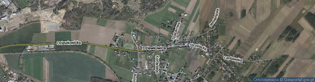 Zdjęcie satelitarne Podgórna ul.