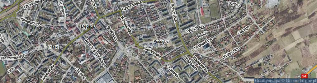 Zdjęcie satelitarne Poddęby ul.