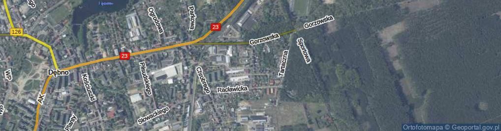 Zdjęcie satelitarne Poprzeczna ul.