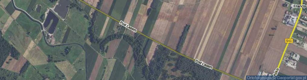Zdjęcie satelitarne Pod Lasem ul.
