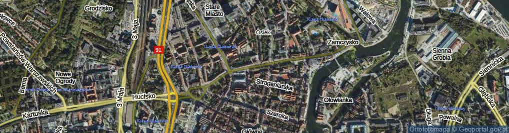 Zdjęcie satelitarne Podwale Staromiejskie ul.