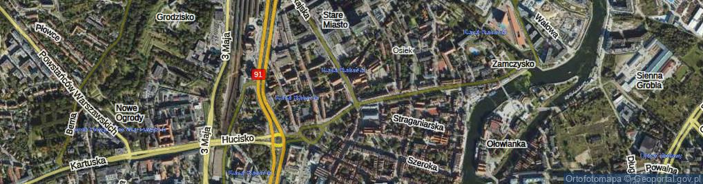 Zdjęcie satelitarne Podmłyńska ul.