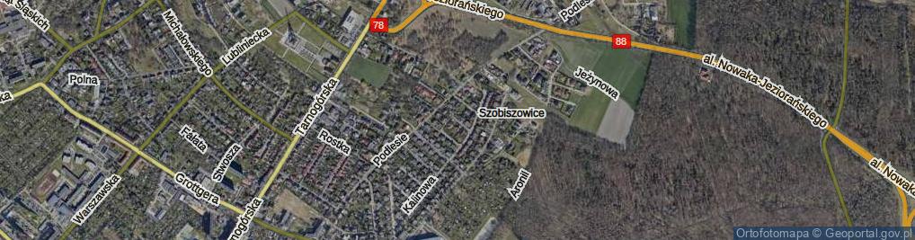 Zdjęcie satelitarne Porzeczkowa ul.