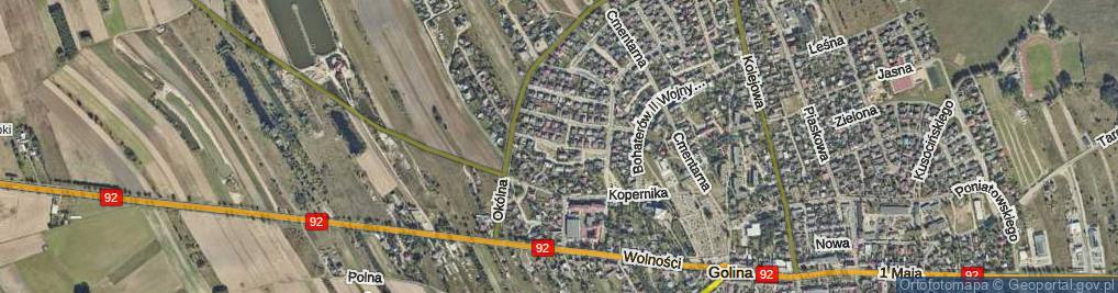 Zdjęcie satelitarne Powstańców Warszawy ul.