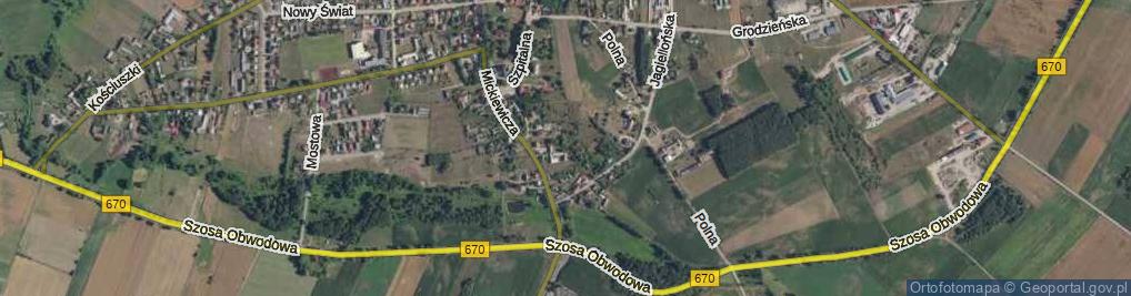 Zdjęcie satelitarne Podgórna ul.