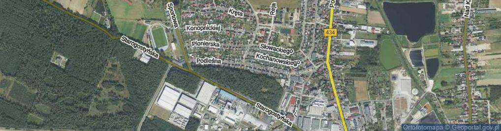 Zdjęcie satelitarne Podleśna ul.