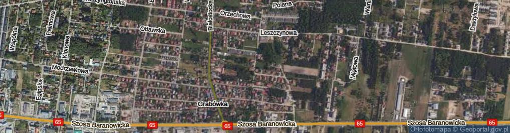 Zdjęcie satelitarne Pomarańczowa ul.