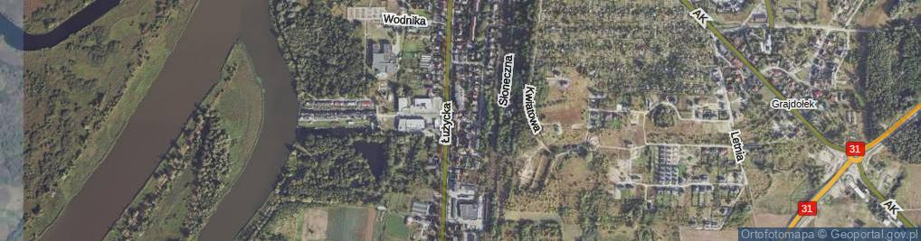 Zdjęcie satelitarne Podgórna ul.