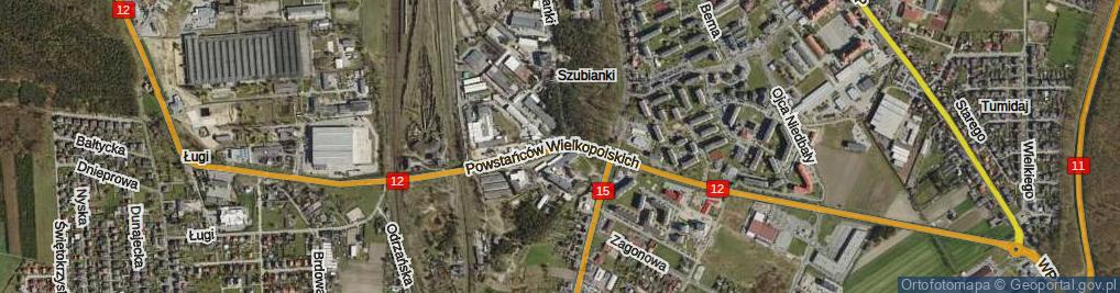 Zdjęcie satelitarne Powstańców Wielkopolskich ul.