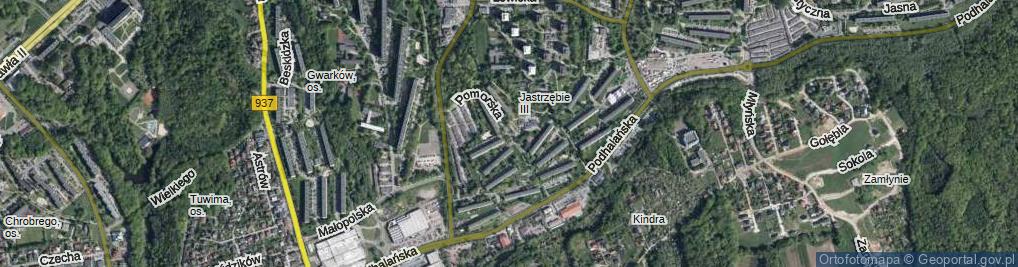 Zdjęcie satelitarne Pomorska ul.