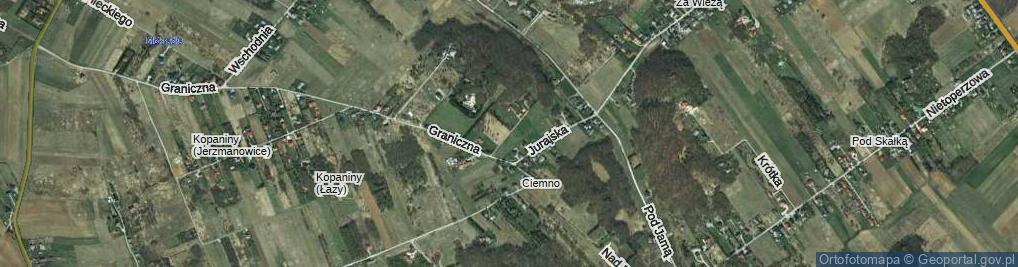 Zdjęcie satelitarne Pod Lasem ul.