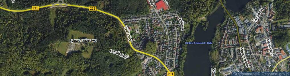 Zdjęcie satelitarne Podgórna ul.