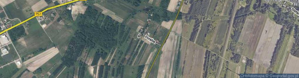 Zdjęcie satelitarne Poręba ul.