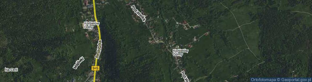 Zdjęcie satelitarne Pod Weską ul.