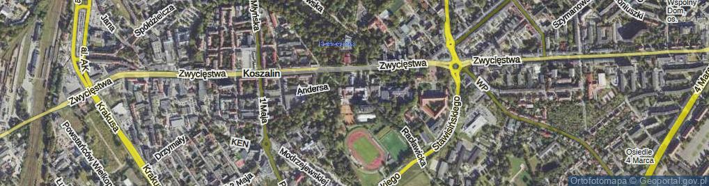 Zdjęcie satelitarne Pocztowa ul.
