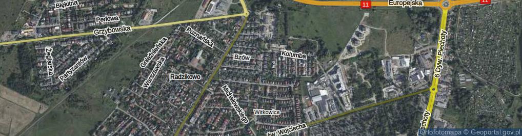 Zdjęcie satelitarne Pogodna ul.