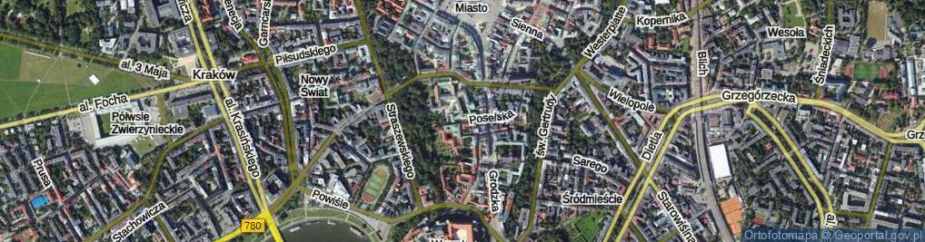 Zdjęcie satelitarne Poselska ul.