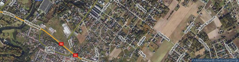 Zdjęcie satelitarne Poprzeczna ul.