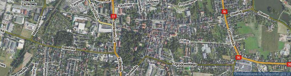 Zdjęcie satelitarne Podgórna ul.