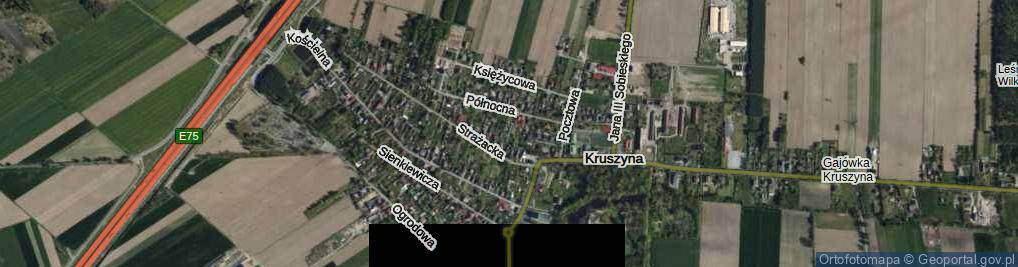 Zdjęcie satelitarne Poprzeczna ul.
