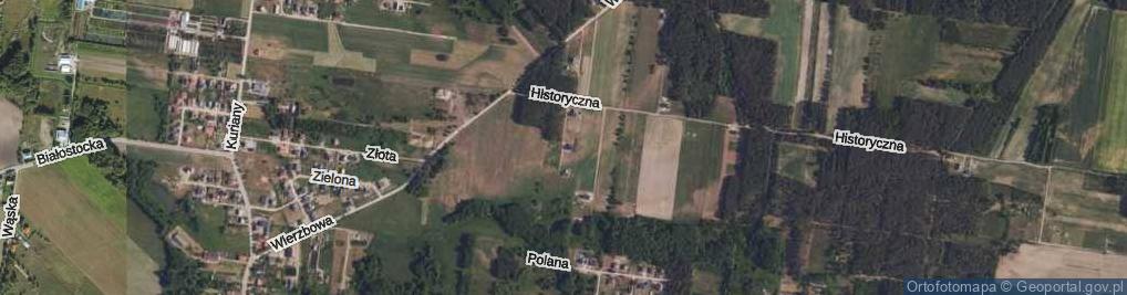 Zdjęcie satelitarne Pod Lasem ul.