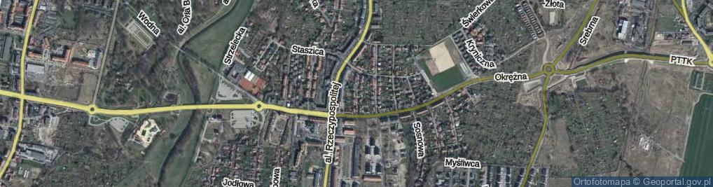 Zdjęcie satelitarne Podchorążych ul.