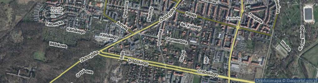 Zdjęcie satelitarne Poselska ul.