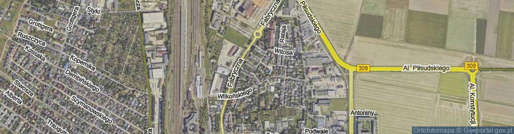 Zdjęcie satelitarne Podmiejska ul.