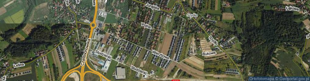 Zdjęcie satelitarne Polne Zacisze ul.
