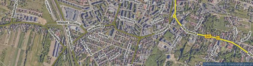 Zdjęcie satelitarne Powstańców Styczniowych ul.