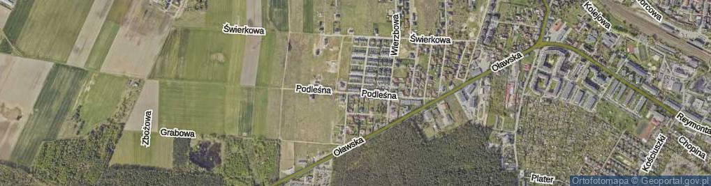Zdjęcie satelitarne Podleśna ul.